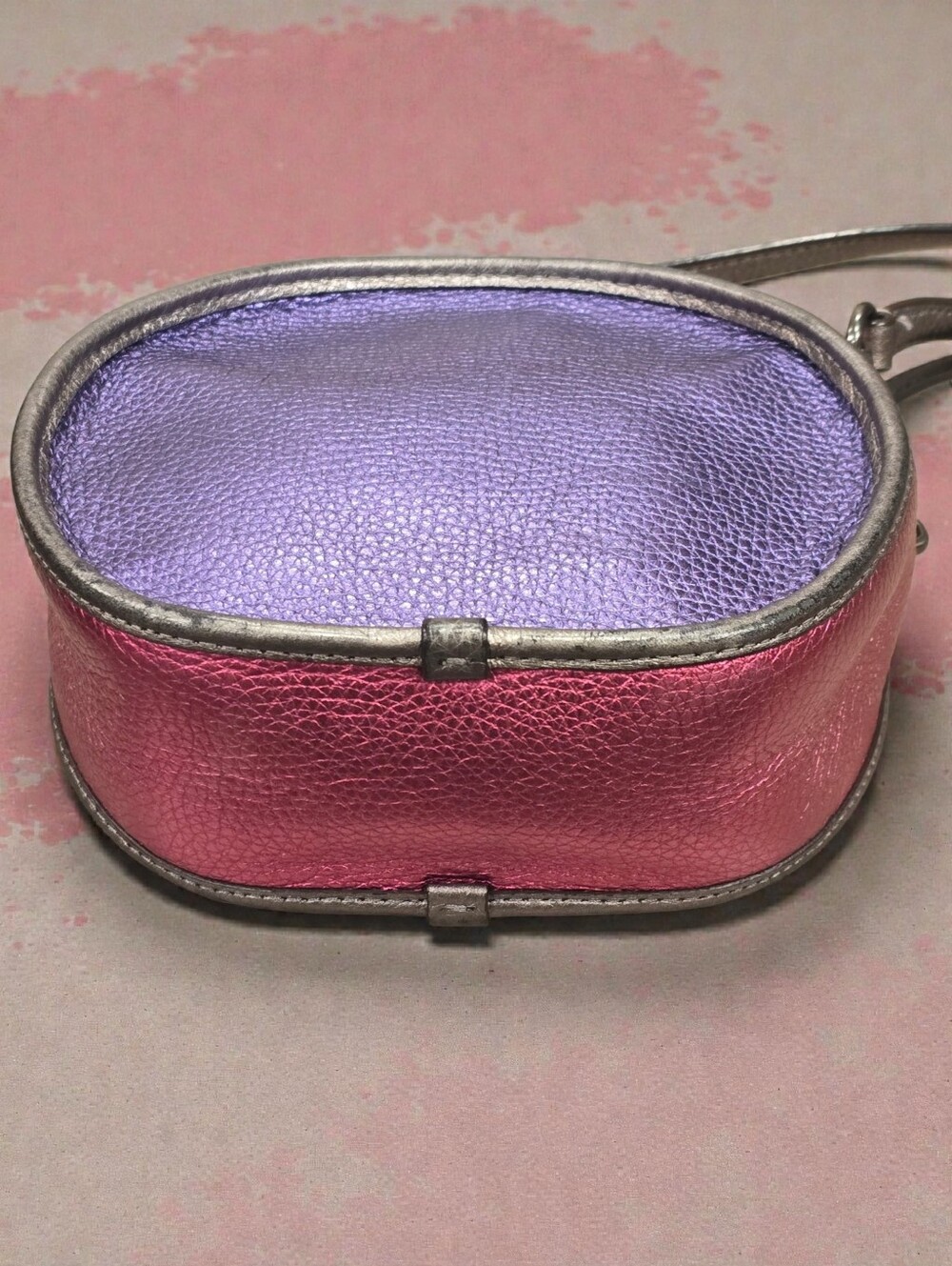 Coach Canteen Metallic Leather Crossbody Bag - Picture 6 of 8